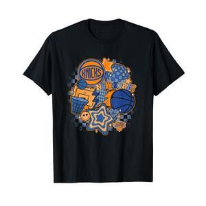 Nba New York Knicks Psychedelic Basketball Collage T-Shirt